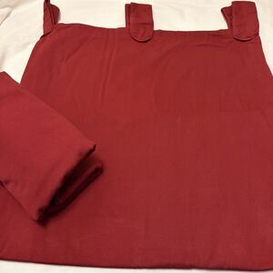 Tab Top 100% Cotton Curtain Panels 40”x84” Set Of 2 Springs Global Red/Maroon